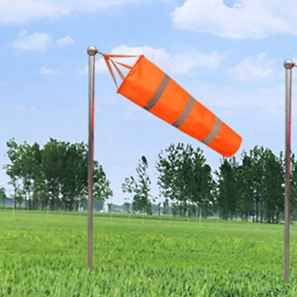 2Pcs Rainproof Windsock Outdoor Garden Decor with Reflective Warning Flag Wind Direction Bag for Front Yard Patio Lawn