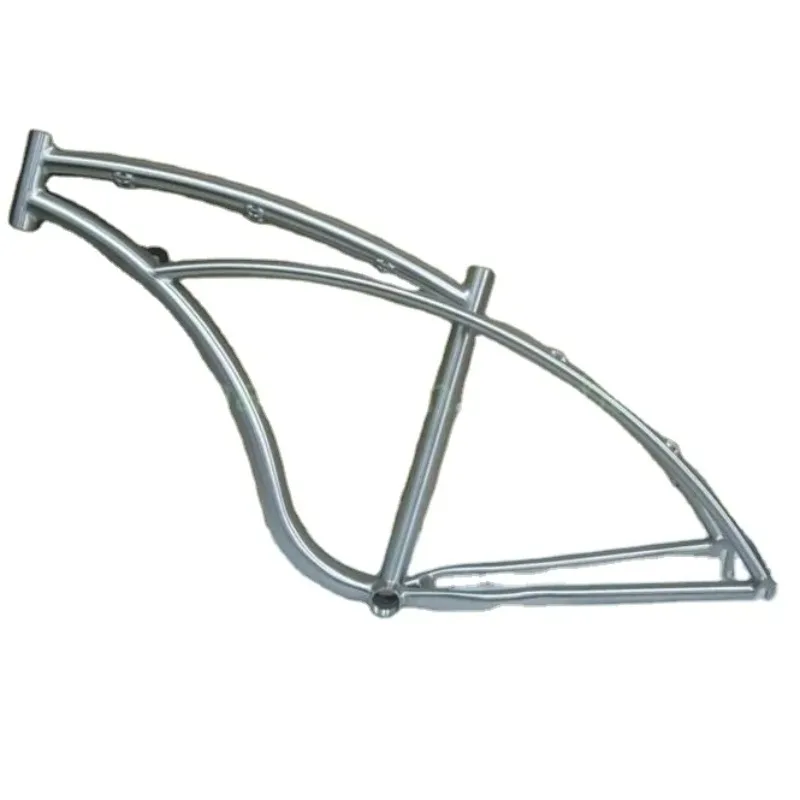 26 Beach Cruiser Bicycle Frames Customized Ti E-bike Bike Frame Cruiser Bicycle Frame With V Brake And Disc Brake