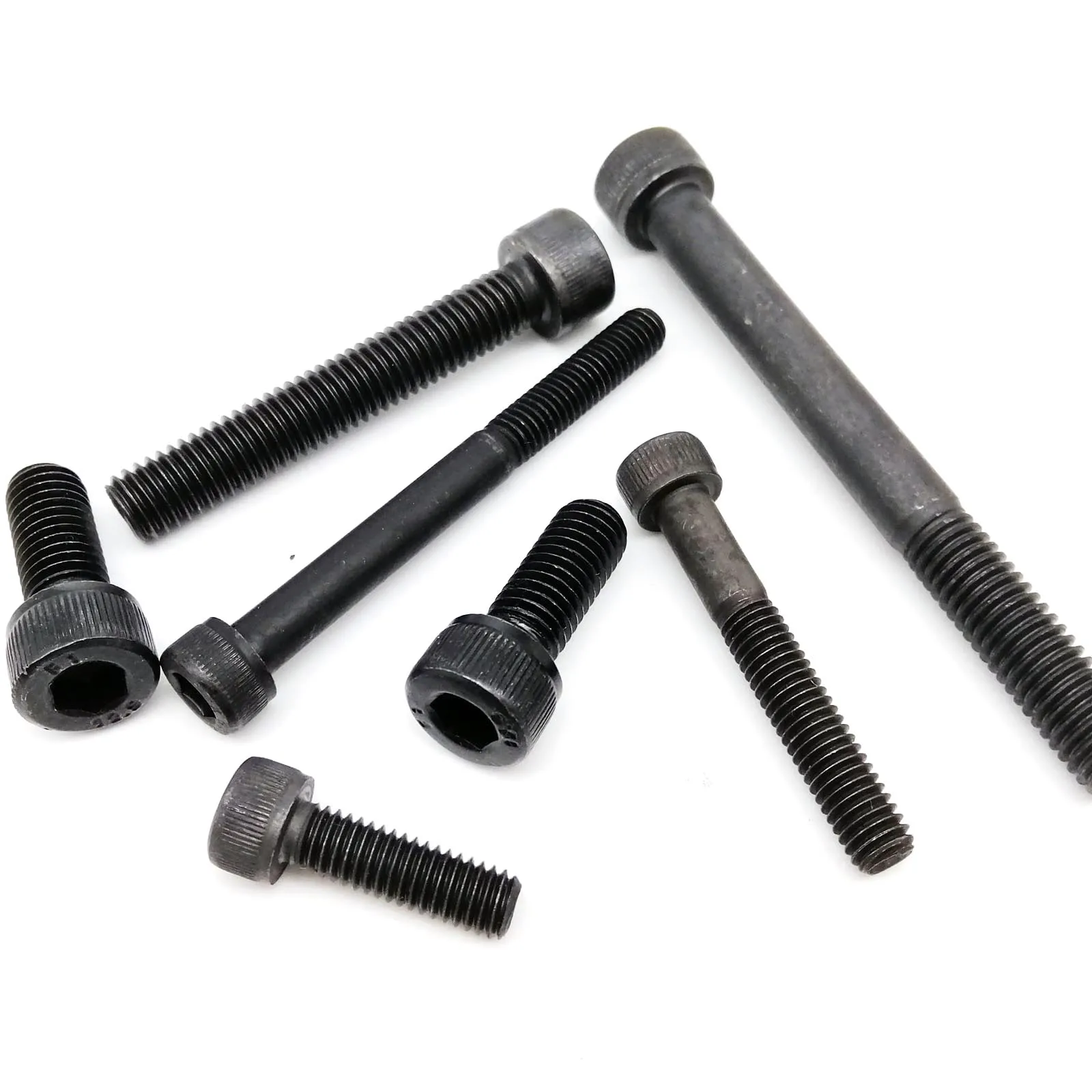 M2 M2.5 M3 M3.5 M4 M5 M6 M8 Black Grade 12.9 Steel DIN912 Hexagon Hex Socket Cap Allen Head Screw Bolt Lengthened Long 4-150mm