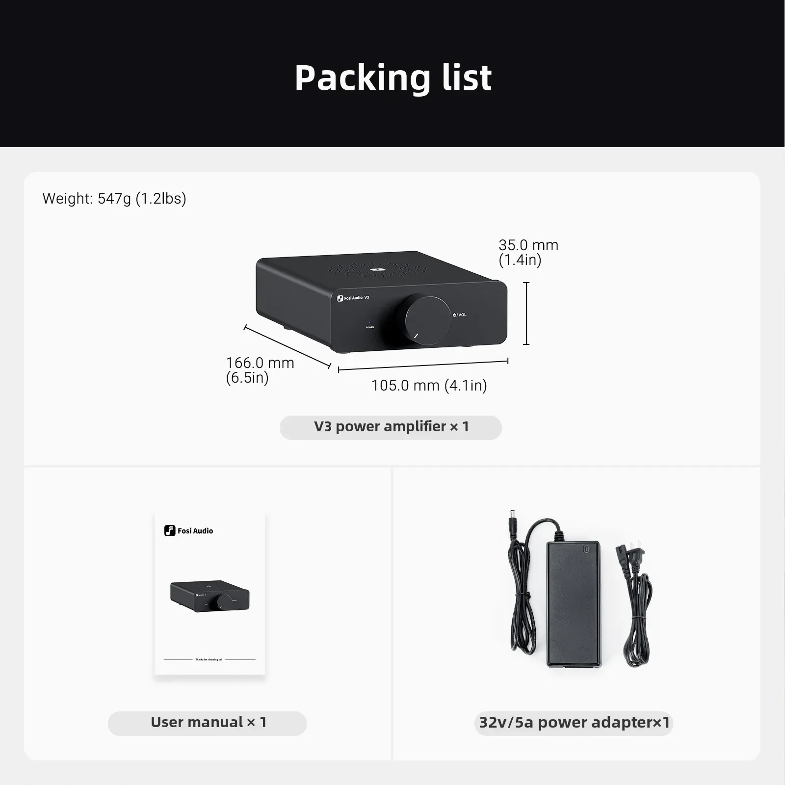 V3 Desktop Mini Pure Post-stage Power Amplifier HIFI Audiophile Dual Channel Power Amplifier