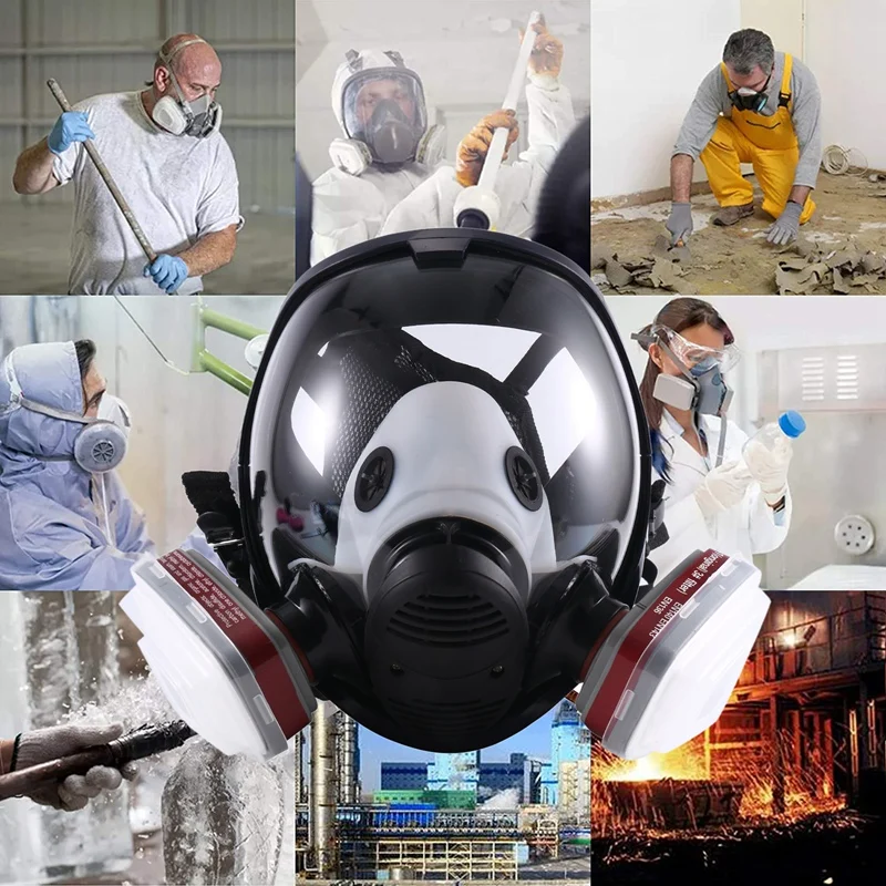 Full Mask, Mask Nuclear And Chemical Anti-Dust For Painting, Woodworking, Construction, Sanding