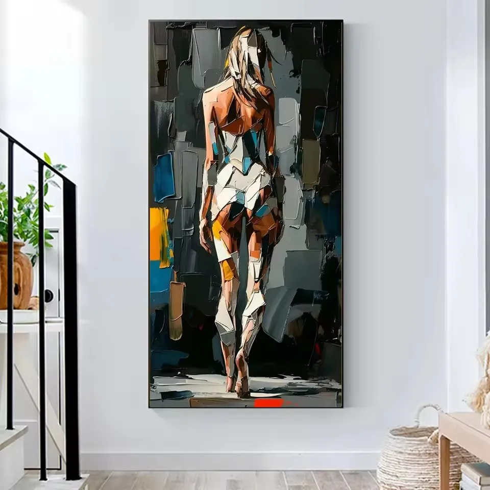 Large Size Abstract Colorful Graffiti Portrait Posters Prints Wall Art Female Aesthetic Canvas Painting Living Room Home Decor