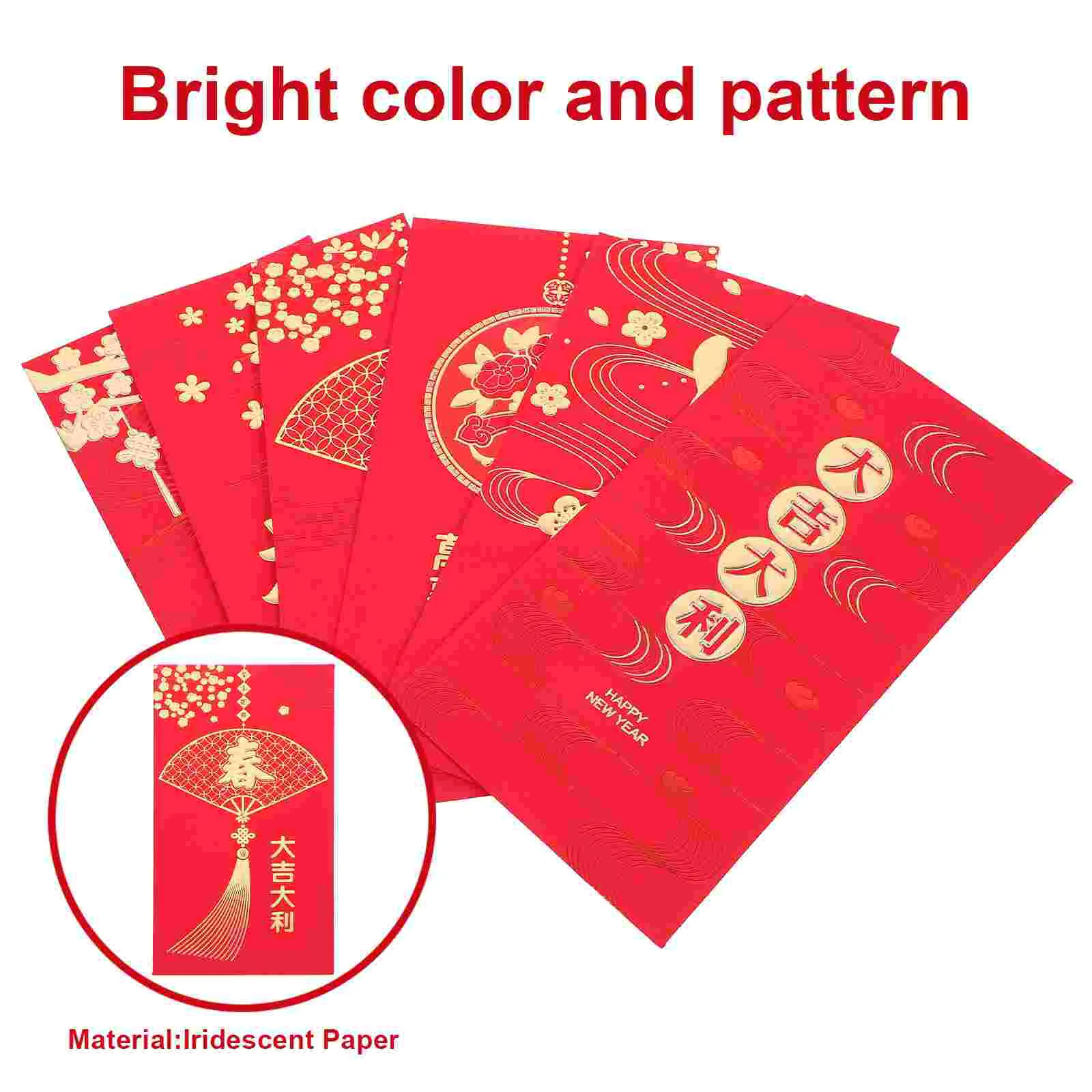 Enveloppes rouges pour le nouvel an chinois, poche rouge, sac rouge, festival du printemps, mariage, anniversaire