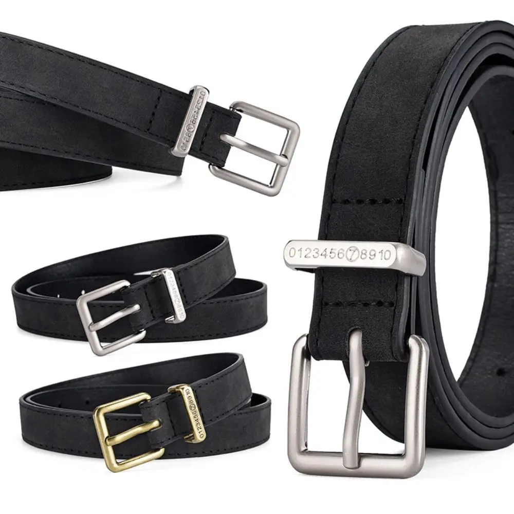 

Casual Luxury Design Brand Leather Belt Women Fashion Matte Pin Buckle Waistband Trouser Dress Belts