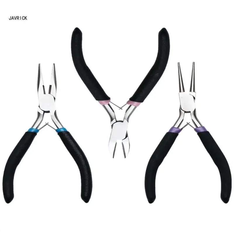 Set of 3 Essential Jewelry Making Pliers Metal Wire Cutter Jewelry Accessories D0LC