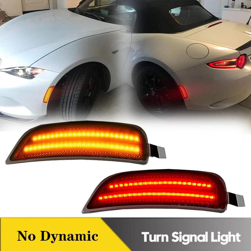 

2Pcs For Mazda Miata MX-5 2016-2022 LED Front Rear Bumper Side Marker Turn Signal Lgihts Stoplight Brake Lamps Amber Red