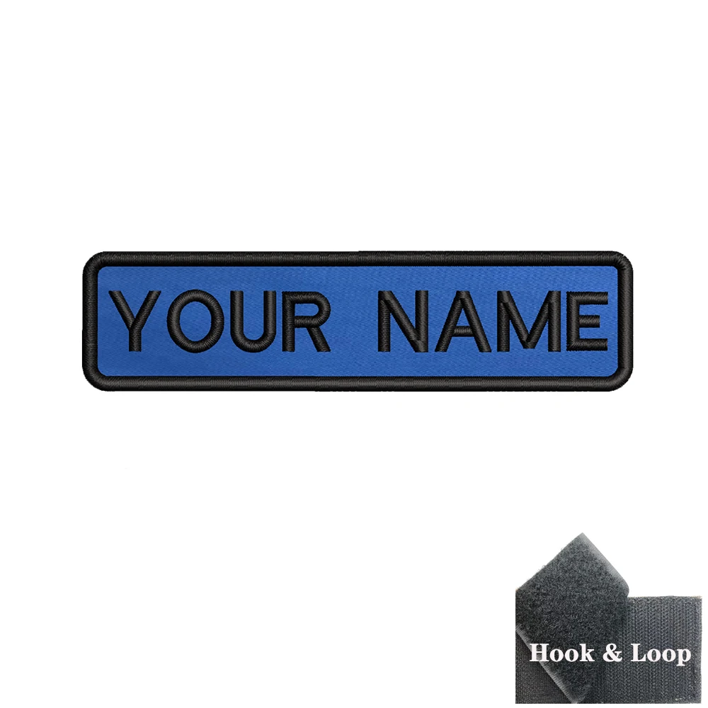1 ST 10 cm X 2.5 cm Custom Gepersonaliseerde Naam nummer Patch Strepen Badge tags chevrons Armband Ijzer Op Of Haak lus geborduurd