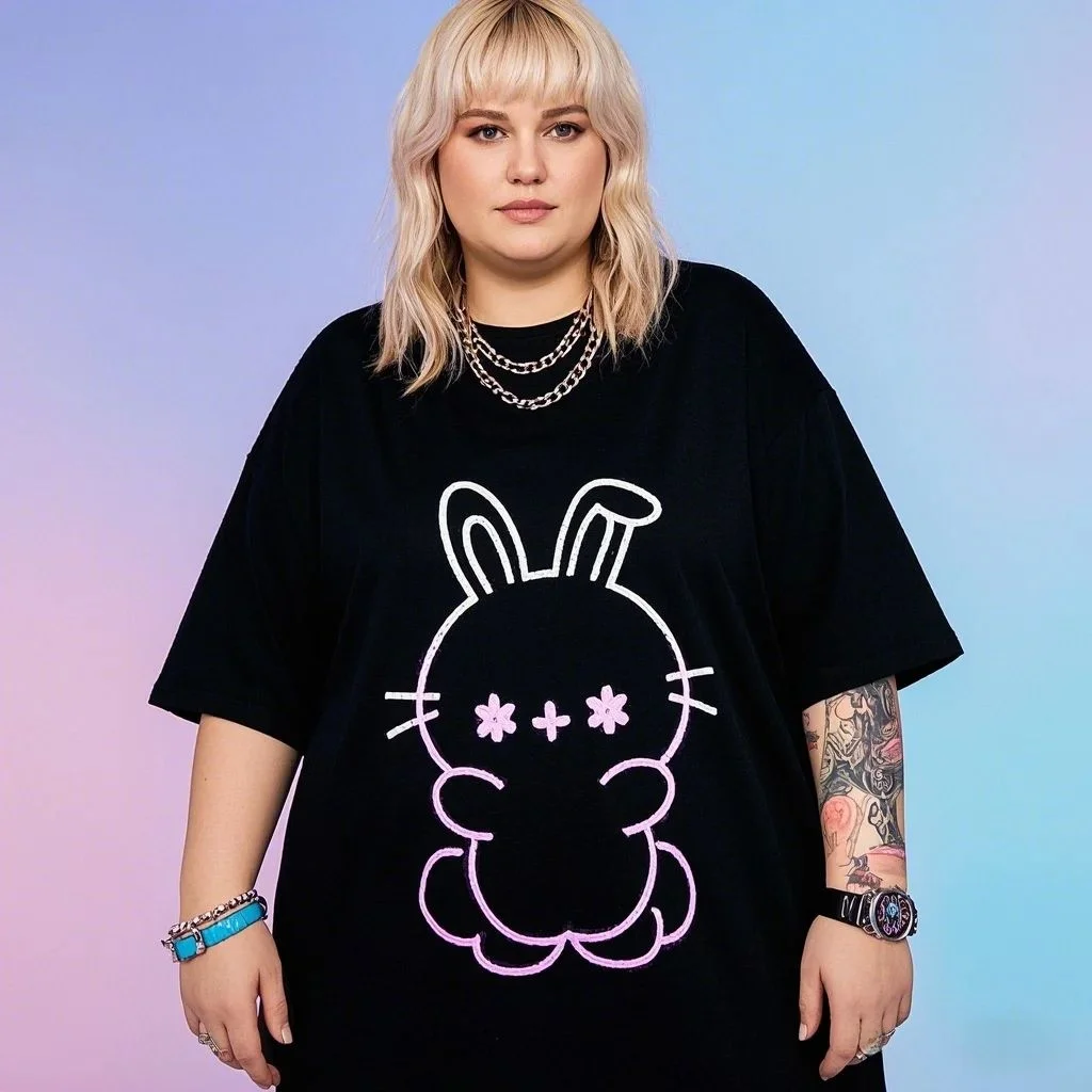 Plus size feminino verão faion ort sve camiseta cleanfit sle outro material 00% sem almofada no peito coleção de inverno