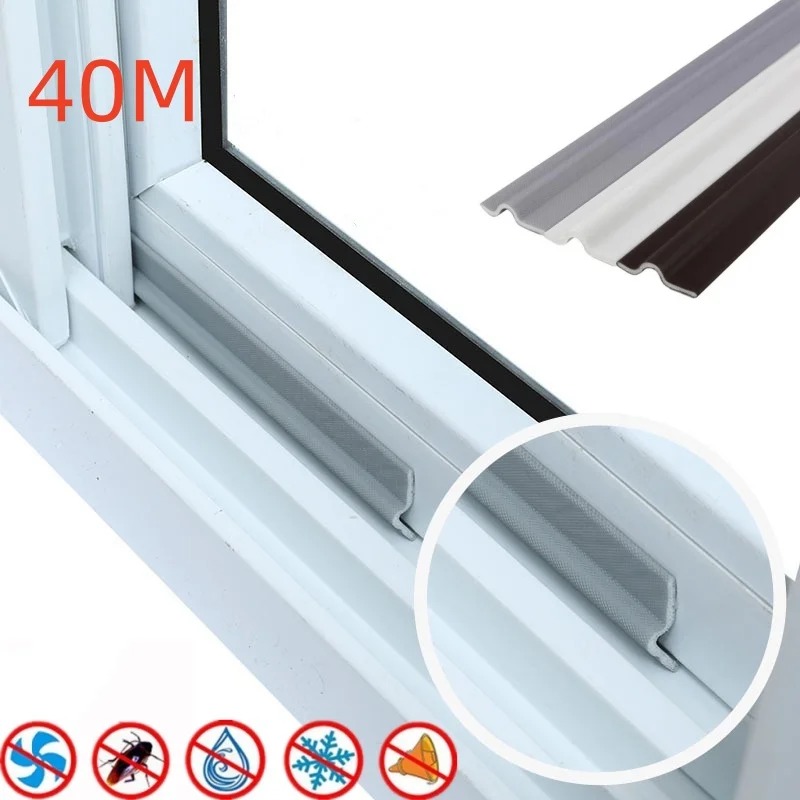 10/40M Window Weather Seal Strip Acoustic Foam Wall Insulation for Sliding Door Windows Windproof Soundproof Cotton Seal