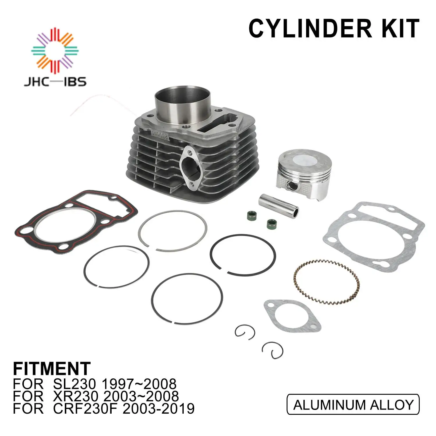 Motorcycles Engine Cylinder Piston Ring Gasket Set Kits Bore 65.5mm For Honda SL230 1997-2008 XR230 2003-2008 CRF230F 2003-2019