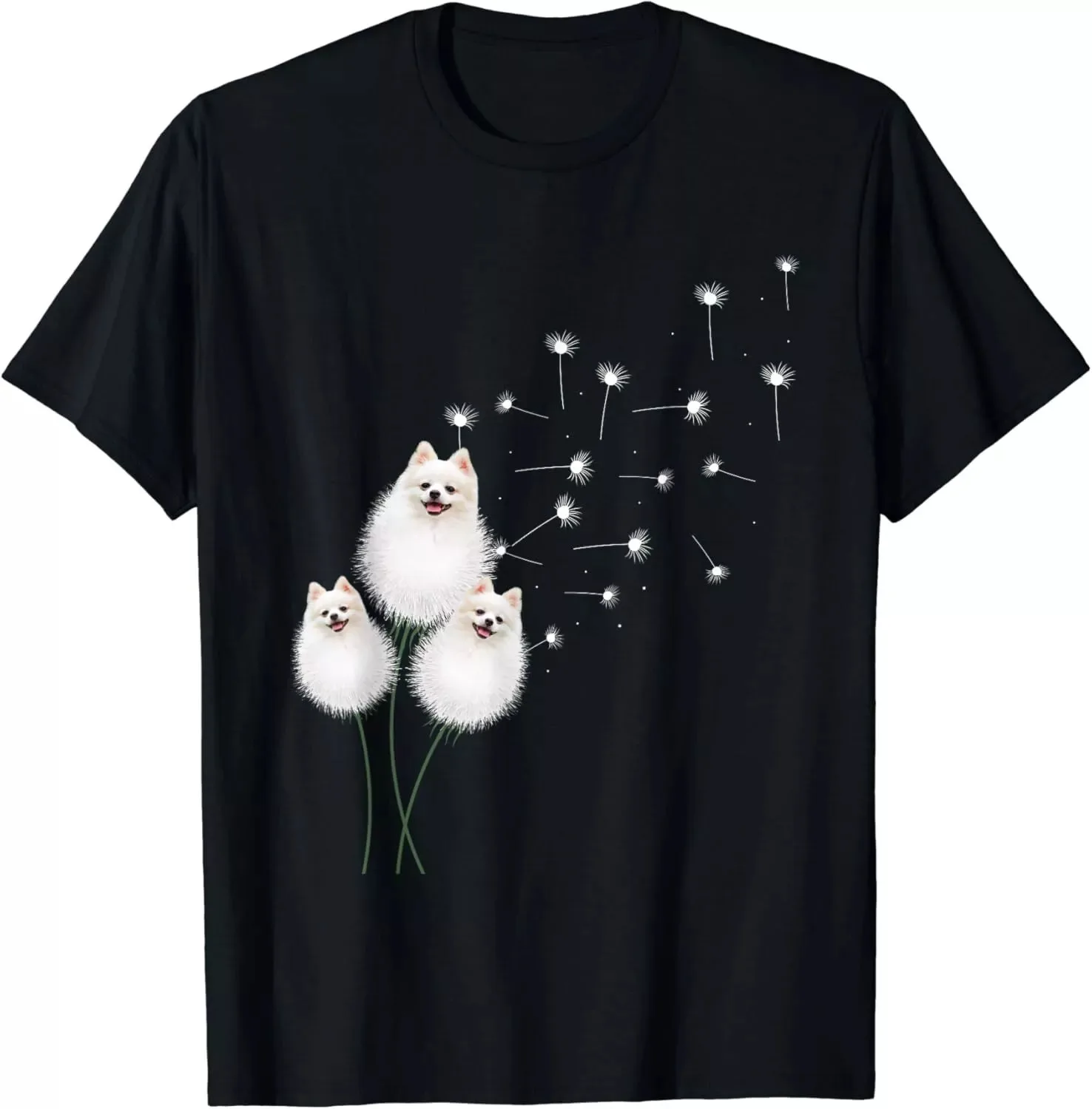 Pomeranian Dandelions - Puppy Animal Breeder Dog Lover Gift Men's T-Shirt S-5XL