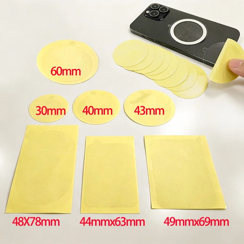 10PCS Mobile Phone Universal Back Sticker Magnetic Protective Film Transparent Film PVC Dustproof Film Stickers