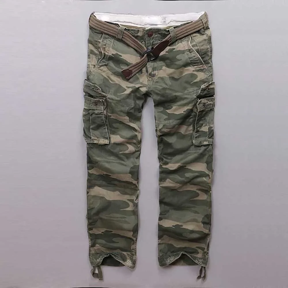 Designer Pants Men's Camo Luxury Brand Trousers Male Classic High Quality Cargo Pants Black Straight Leg Cotton Camouflage Pants