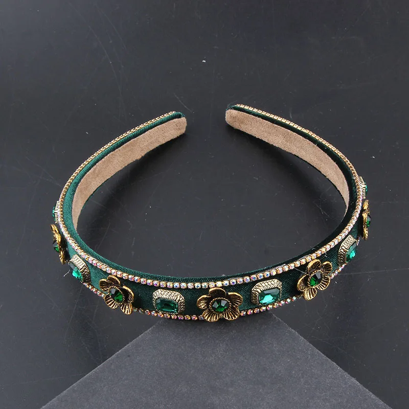 الفاخرة الباروك سبيكة حجر الراين يترك Headbands موضة حفلة حجر الراين هيرباند رباط شعر فتاة أغطية الرأس 209