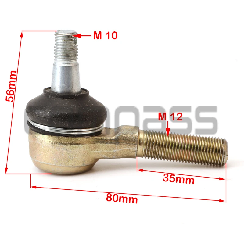 M10 M12 Tie Rod End Kit for Ball Joint Joiner 250cc 150cc 110cc 125cc Fits Quad Dirt Bike ATV Buggy Go Kart Motorcycle