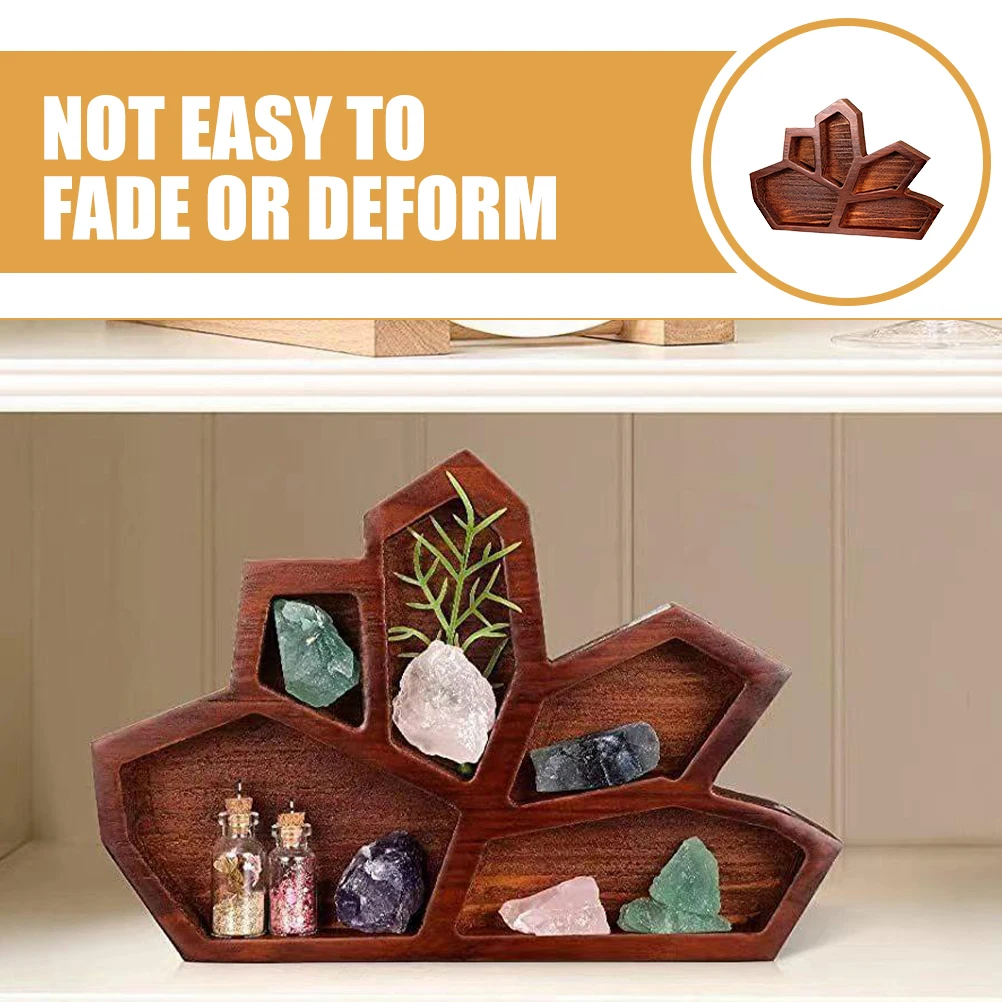 

Aromatherapy Storage Tray Wooden Jewelry Dish Necklace Organizer Crystal Display Home Decor Bracelet Necklace Beads Storage