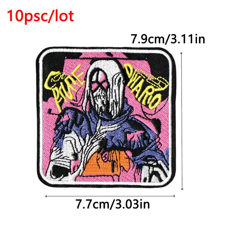Parche bordado termoadhesivo calavera terror – Estilo punk para ropa - imagen 4