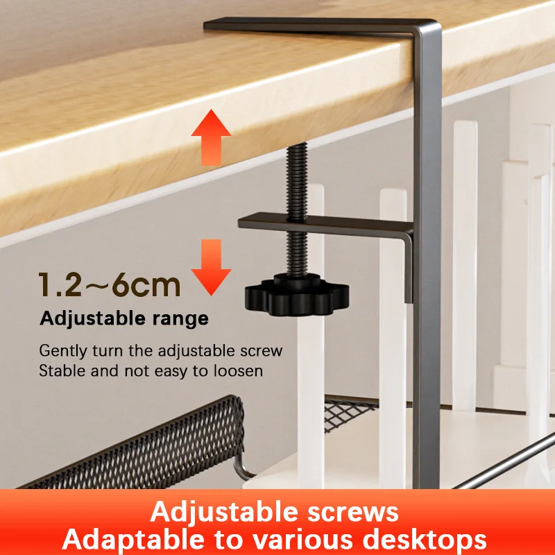 Under Desk Cable Management Tray No Drill Steel Desk Cable Organizers Wire Management Tray Cable Management Rack Storage Shelf