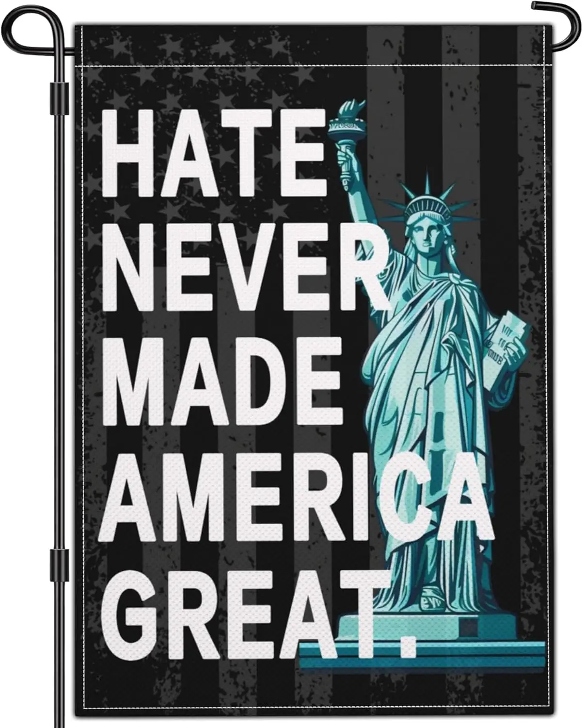 Hate Wont Make US Great Garden Flag Kindness Peace Equality Diversity Hate Has No Home Here Yard Signs Garden Flags for Outs zzo