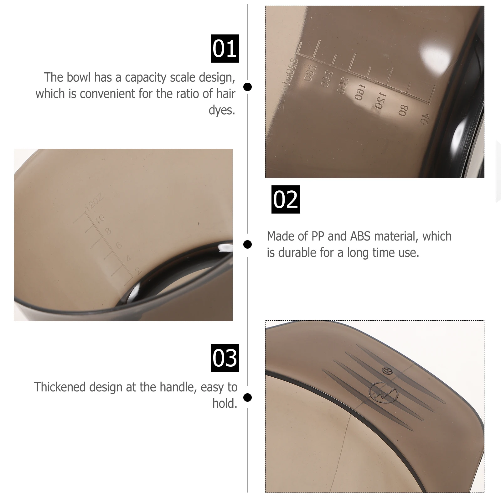 

2Pcs Hair Coloring Kits Baked Oil Dish Brush Set DIY Hair Dye Salon Hard Plastic Washable Reusable Dyeing Tools Mixing Bowl