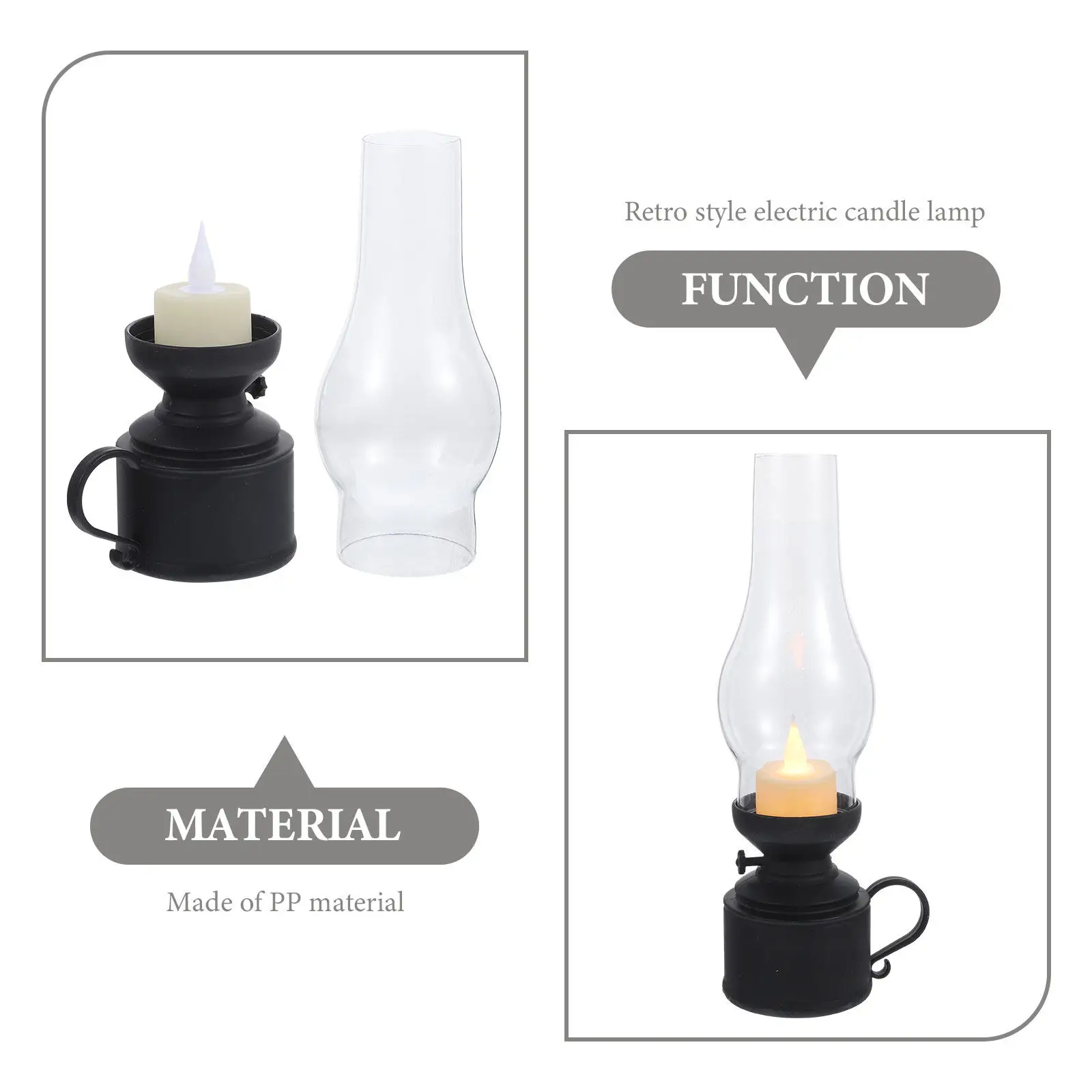 Vintage LED Lantern Flameless Portable Handheld Light for Home Table Decor Wedding Centerpieces Tent Outdoor Use