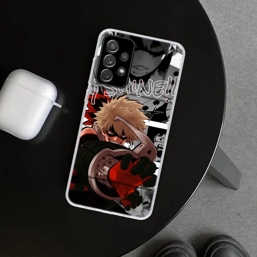 MHA Bakugou Katsuki Phone Case Cover for Samsung Galaxy A51 A71 A50 A70 A41 A31 A21S A40 A30S A20E A10 A11 A01 A6 A7 A8 A9 Coque