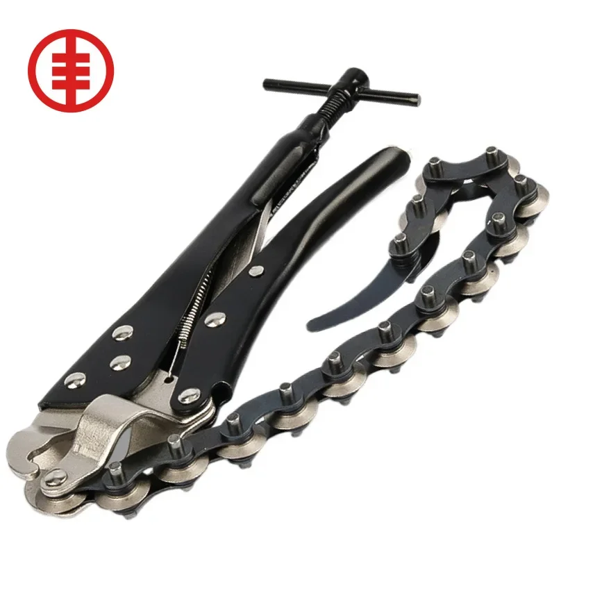 Heavy Duty Chain Pipe Cutter Chain Exhaust Pipe Cutter Tool Multi-Wheel Blade Tail Steel Tubing Cutter Cutting Locking Pliers