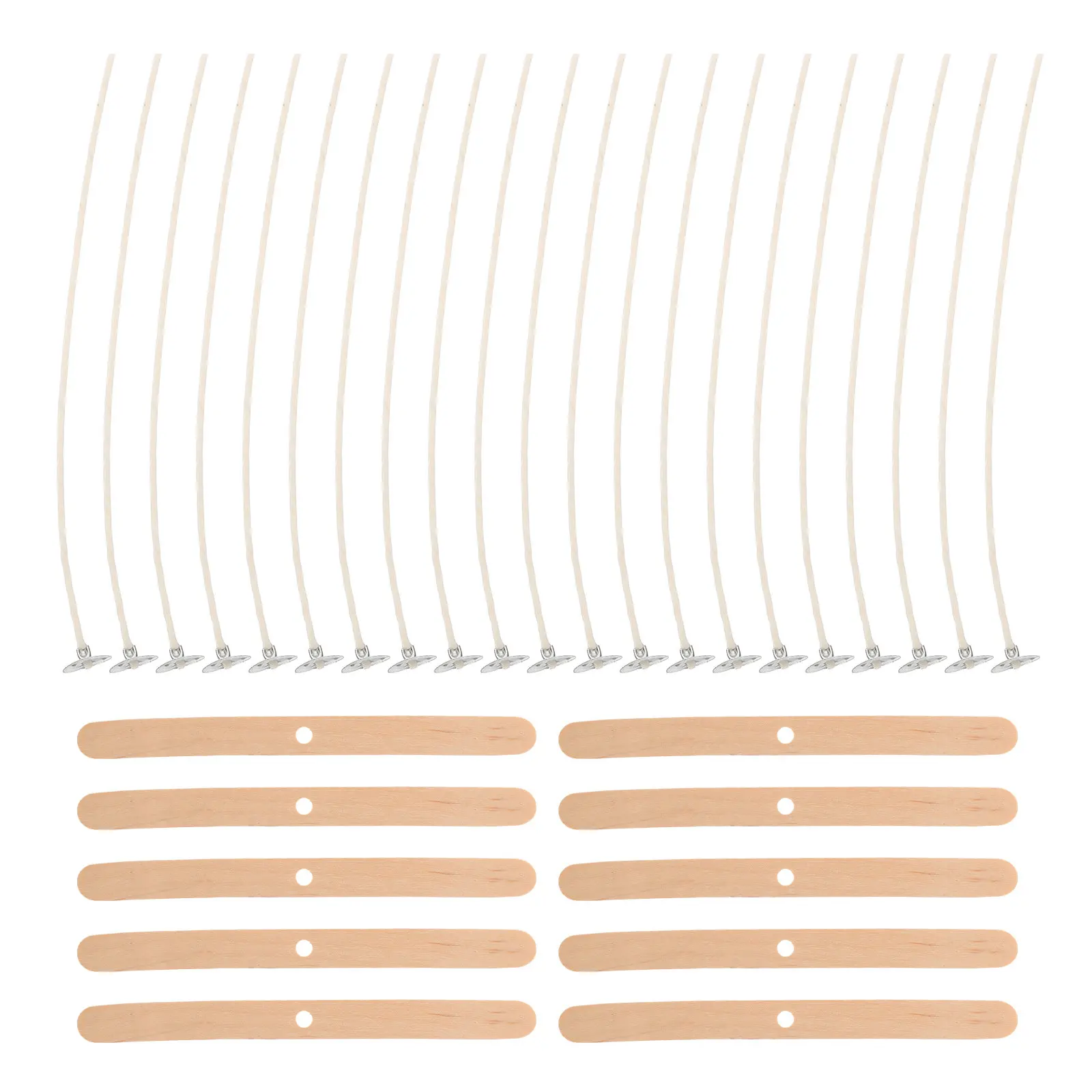 1Set Professional Making Kit Featuring Natural Cotton Wicks Sturdy Wood Stirrers for Homemade Scented Candles Creative