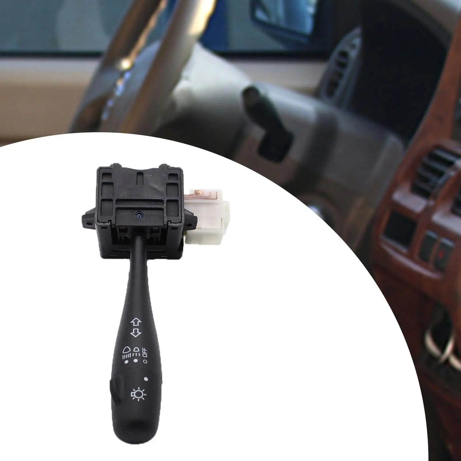 Headlight Turn Signal Switch Replacement REPN504304 for Nissan Pickup SE XE 95 Dimmer Control Black Plastic Auto Part