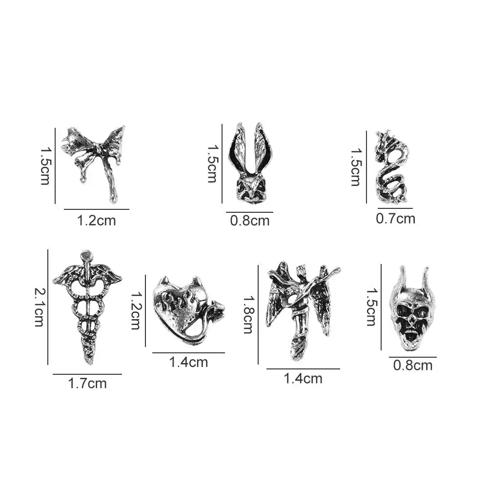 5 قطعة/المجموعة مسمار الفن سحر هالوين المعادن مسمار زينة مانيكير المواد مسمار لوازم هالوين المعادن مسمار الملحقات