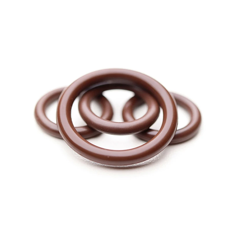 FKM O Ring Gasket CS 2mm OD 5-50mm Brown Fluorine Rubber Ring High Temperature Resistance Oil Resistant Sealing Washer