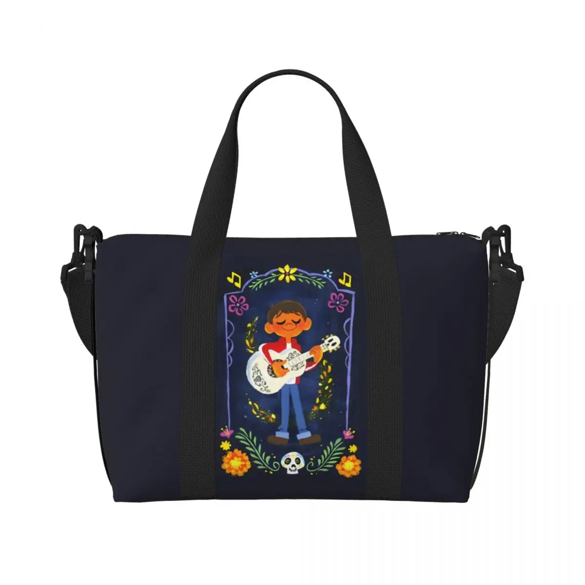 

Пляжная большая сумка Coco на заказ для женщин Dルa de los MuertosБольшое отделение для спортзала Пляжные дорожные сумки