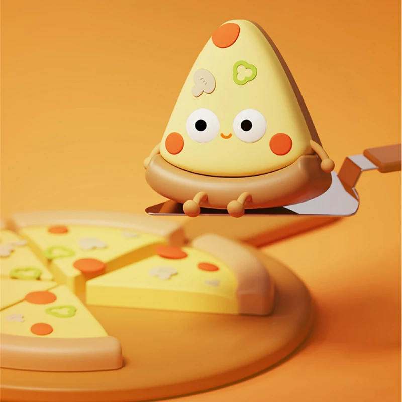 LED Night Light Eye Protection Soft Light Pizza With Light Pinch Dimming Sleep Light With Delayed Turn Off For Bedroom Bedside