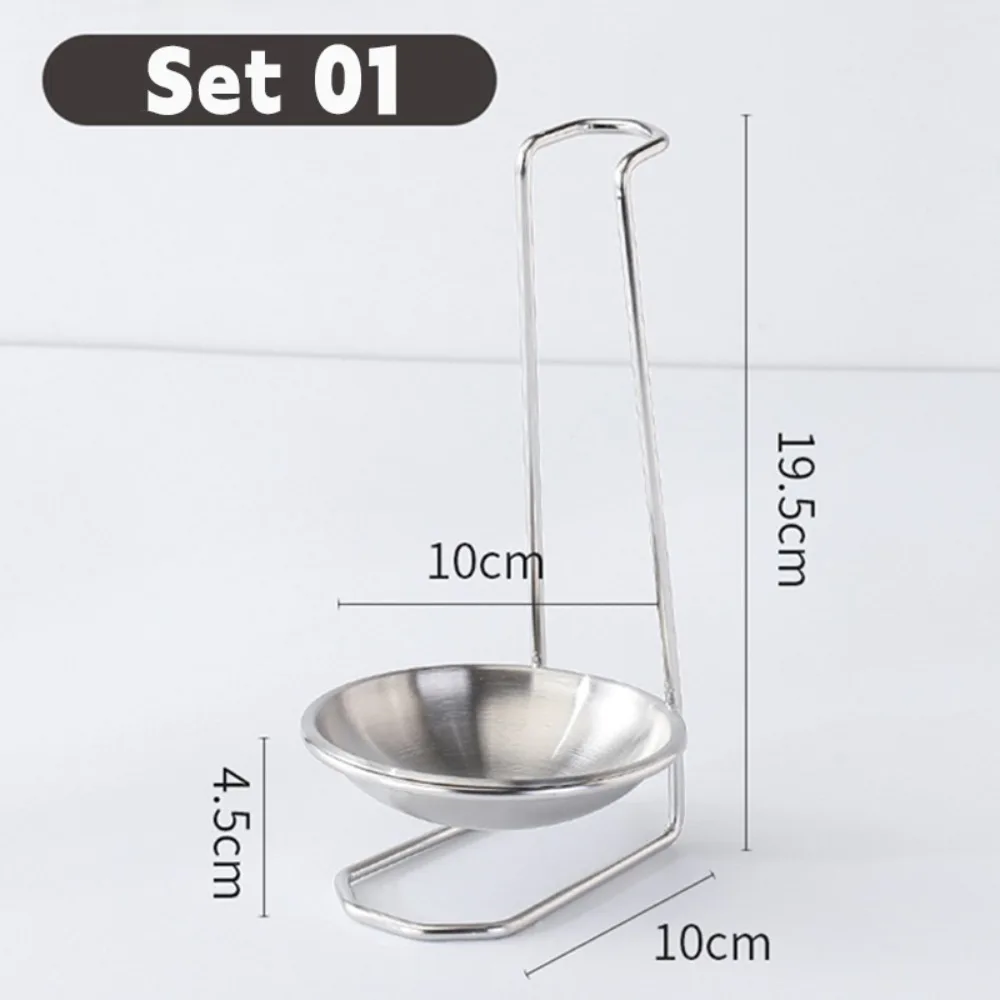 CANBOUN304 Stainless Steel Spoon Utensil Rack Single/Double Ladle Vertical Tableware Storage Shelf Kitchen Accessories