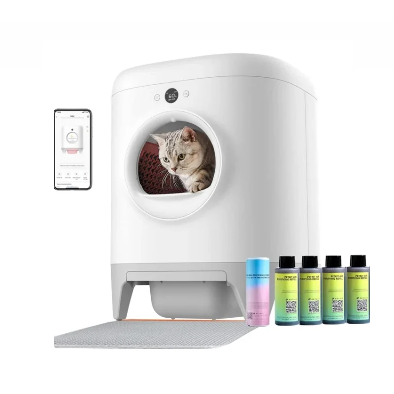 

Automatic Cat Litter Box Self-cleanning Smart Cat Litter Box Deodorization Odor Removal Cats Toilet Multiple Cats Pet Supplies