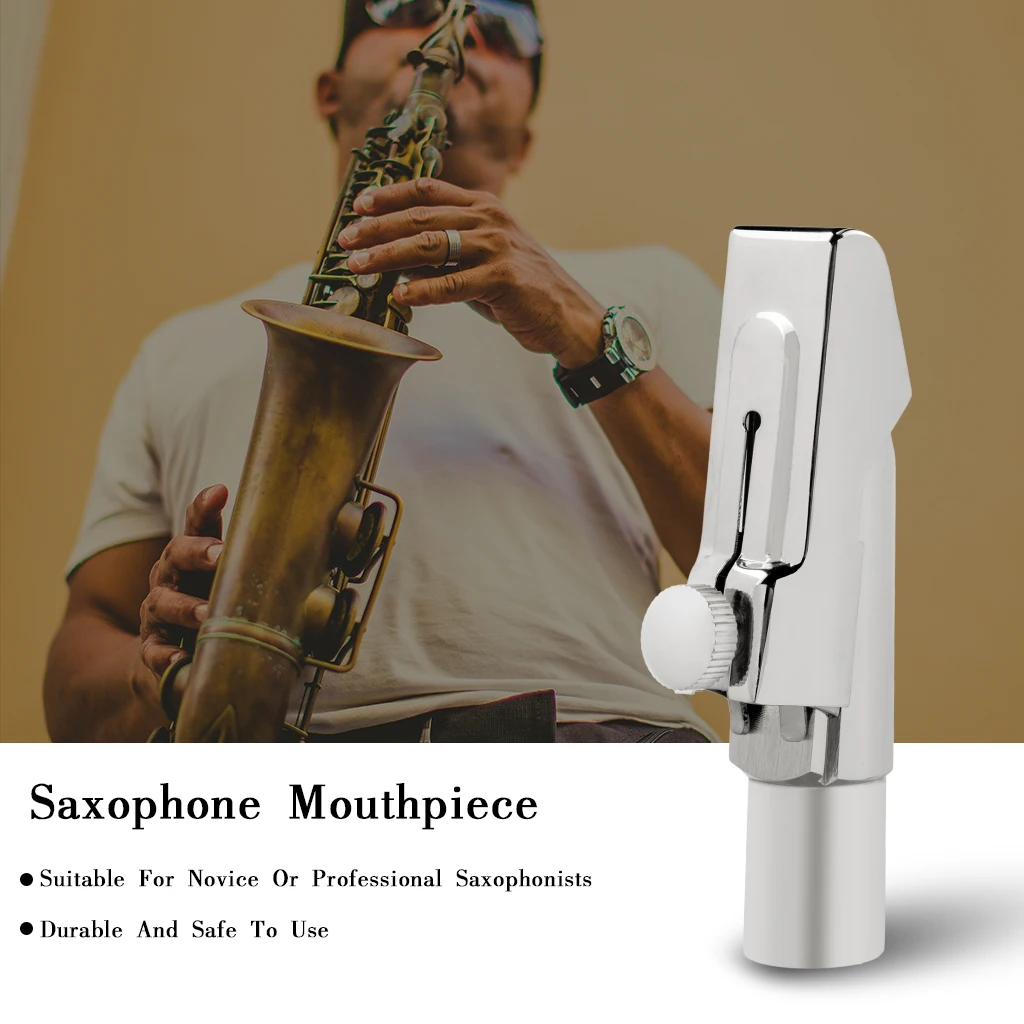 LOMMI Soprano/Alto/Tenor/Baritone Saxophone Mouthpiece Size 5/6/7/8/9 Sax MTP Cap Ligature Silver Color Sax Accessories