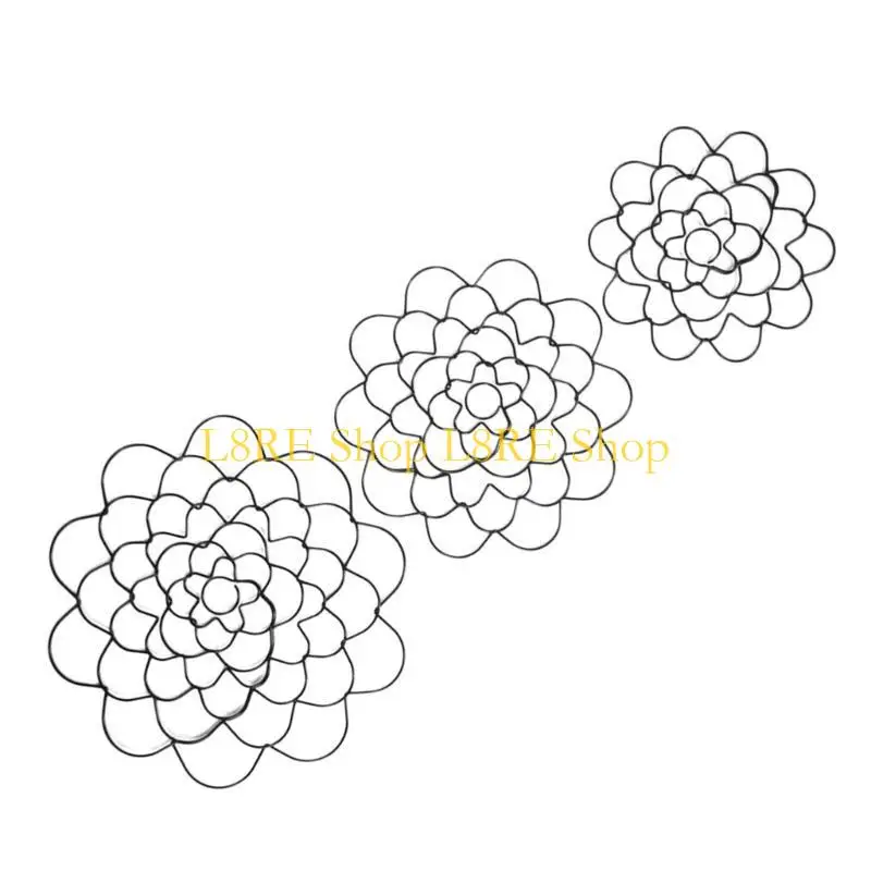 L8RE 3 قطع مريحة حامل زهرة المعادن تنبع أداة ترتيب الزهور للمزهريات