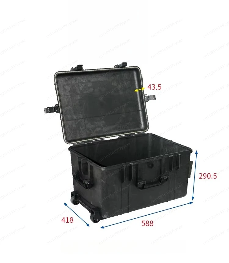 IP67 waterproof outdoor travel toolbox | Large hard shell plastic case with wheels