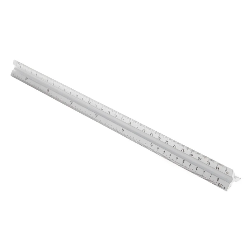 30cm Aluminium Metal for Triangle Scale Architect Engineer Technical Ruler 12\