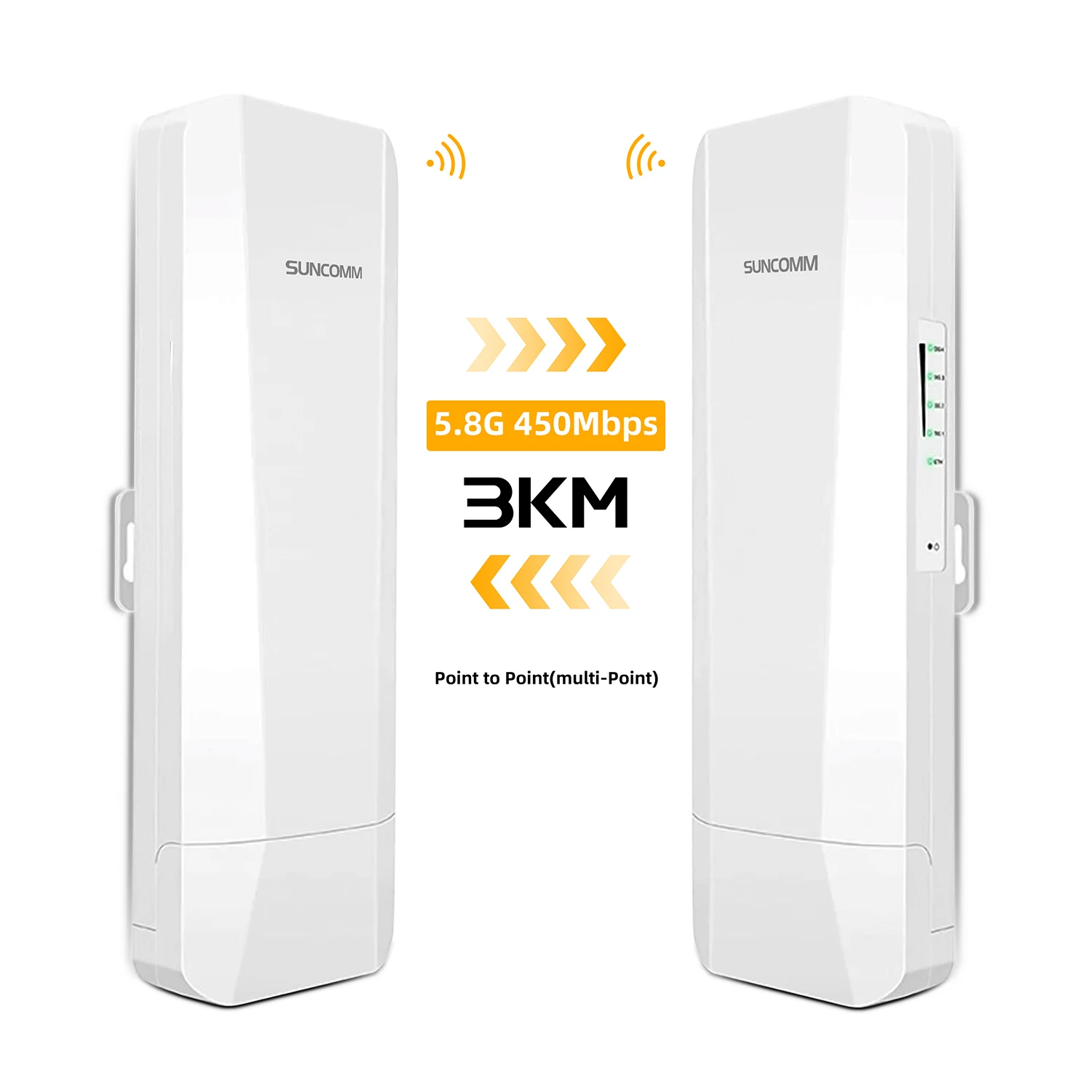 

450 Мбит/с, 5,8 ГБ, 3 км, дальняя точка до точки, беспроводной мост, наружная сеть, Plug and Play, источник питания POE, беспроводной мост Wi-Fi