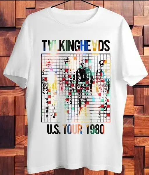 Мужская/женская футболка с изображением разговорных головок Us Tour 1980 Мужская/женская футболка с изображением разговорных головок Us Tour 1980