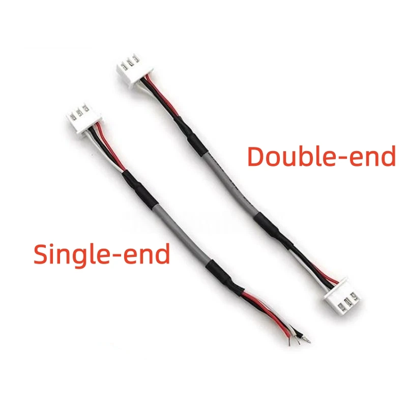 5PCS XH2.54 Shielded Wire 3P Audio Signal Wire Connecting  10/20/30/50CM Single/double Terminal