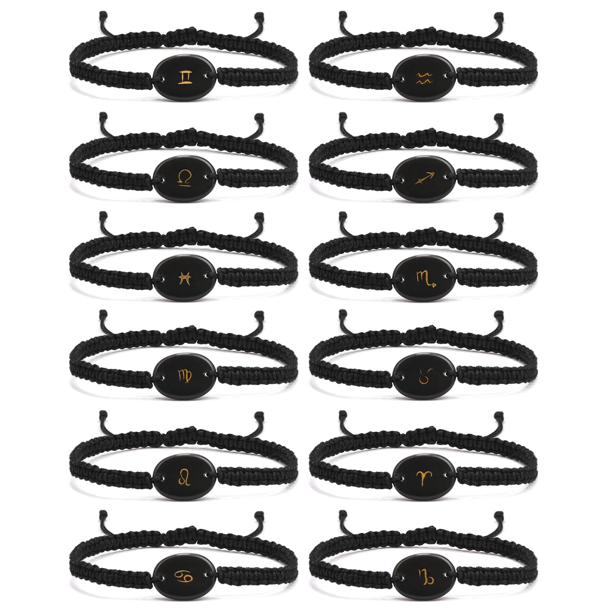 12 Constellation Bracelet Handmade Adjustable Size Male and Female Wear Taurus Leo Virgo Bracelet Wholesale and dropshipping