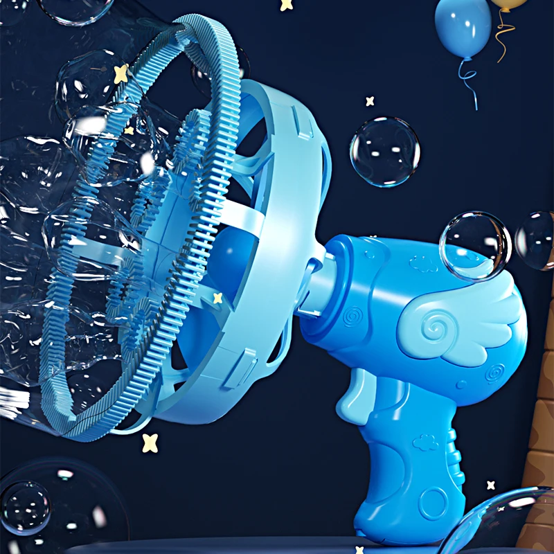 Bubbles Machine Electric Bubble Gun double layer bubble Kids Toy Automatic Soap Blower Outdoor Party Games Children Toys Gifts