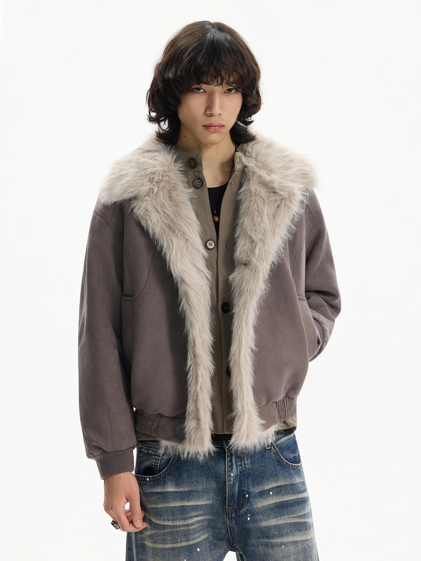 Fashion American Style Faux Fur Collar Hooded Parkas Men 2025 Winter Thickened High-End Coats Male Handsome Solid Color Parkas