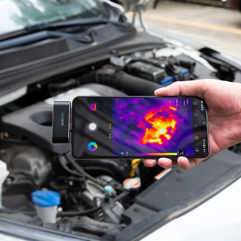 Cámara termográfica para teléfono inteligente CEM para detección de fugas de calefacción por suelo radiante, detección térmica de circuito, termómetro infrarrojo T-09F