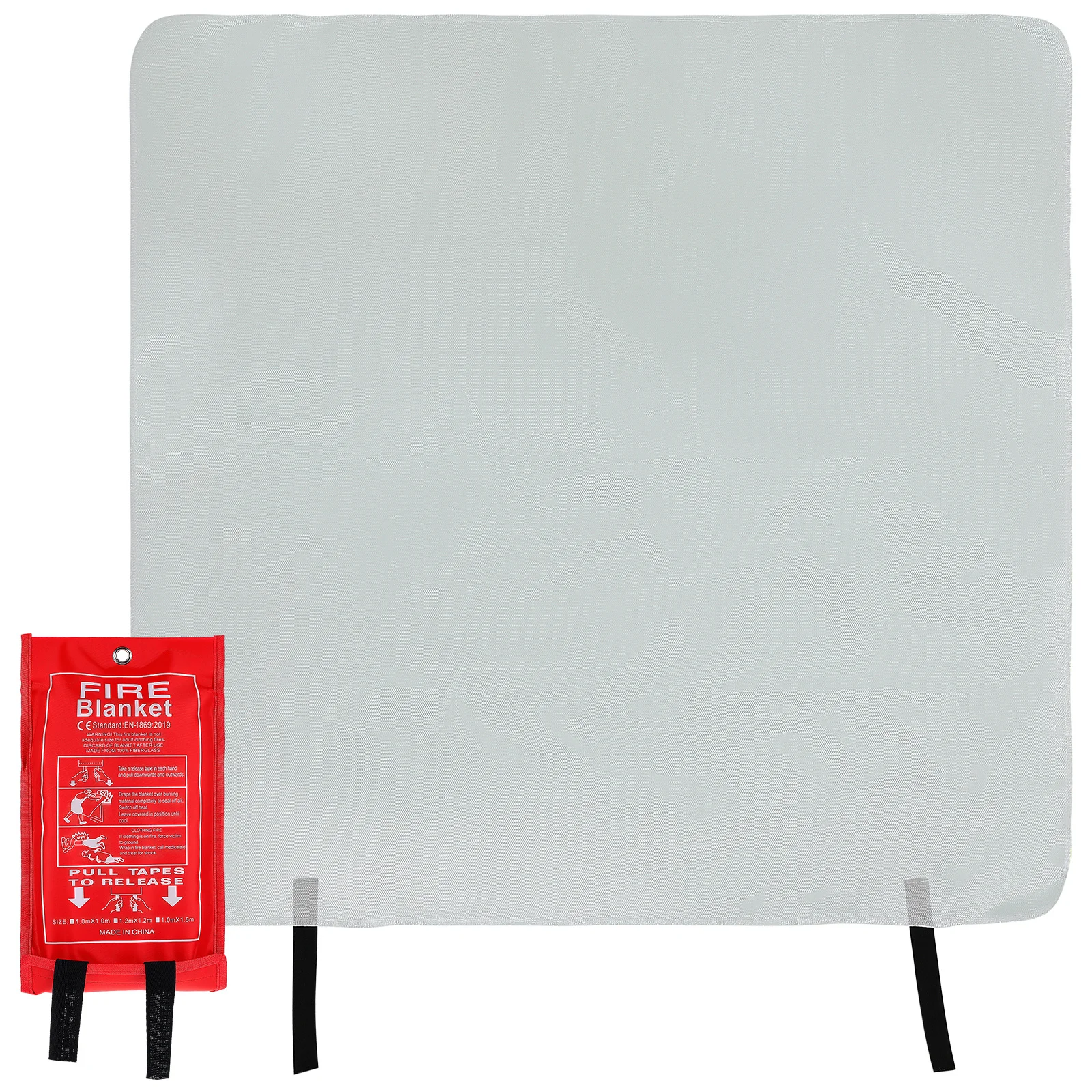 

1pc Fire Red High Temperature Resistant Glass Fibre Emergency Blanket For Kitchen Car Camping Hiking Survival Heat Insulation