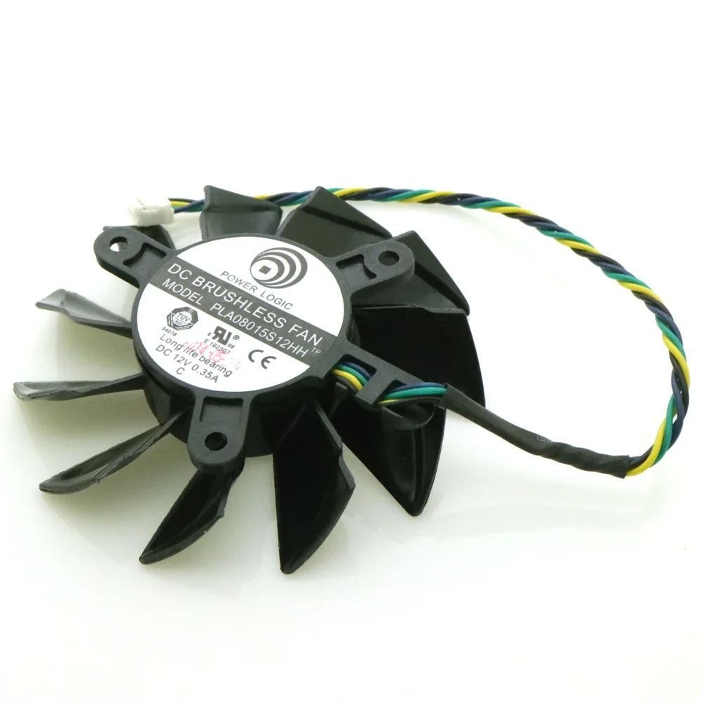 Ventilateur de carte vidéo sur mesure, 08015S12HH, 12V, 0,35 A, 75mm, 42x42x42mm, pour gelée R4770, R6850, 4 broches, 4 fils