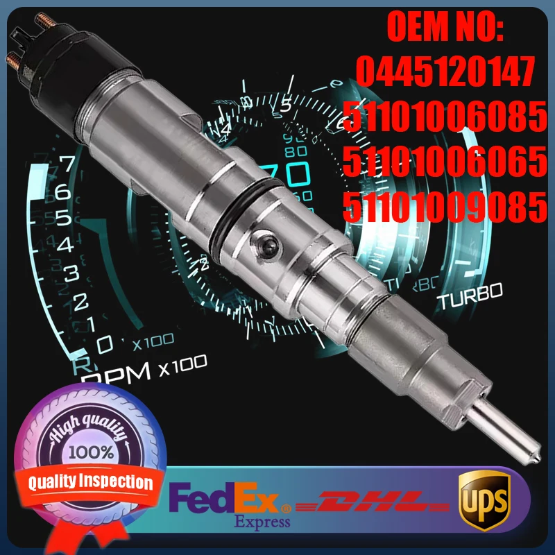 

High Quality Fuel Common Rail Injector 0445120147 51101006085 51101006065 Diesel Engine Parts Suitable for MAN TGL TGM TGA