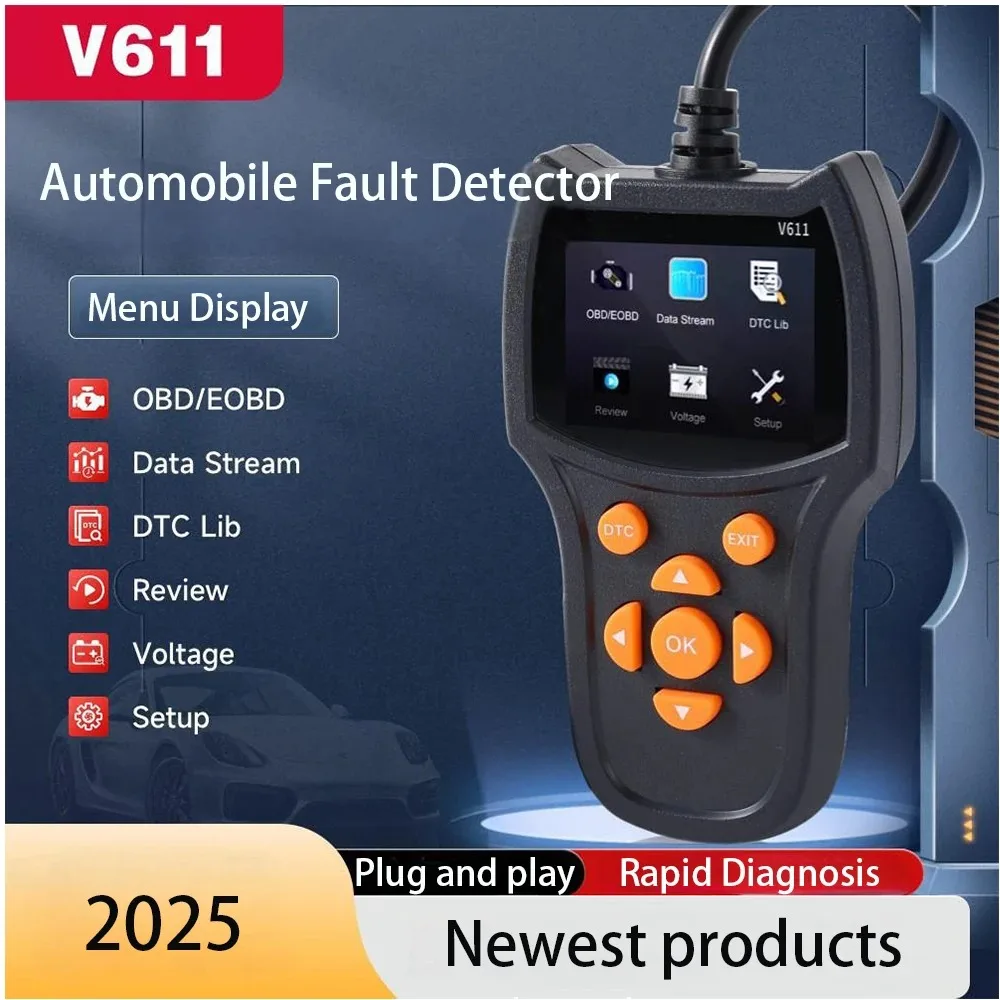 

Инструмент проверки автомобиля V611, прибор для диагностики неисправностей автомобиля, прибор для обнаружения неисправностей двигателя